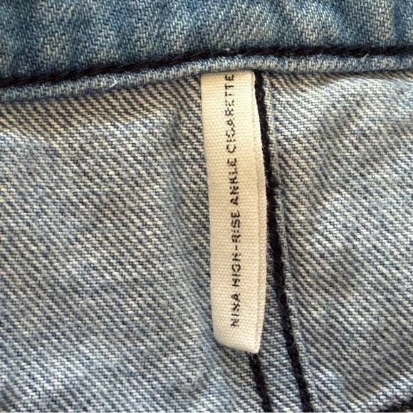 Rag & Bone Nina High-Rise Cigarette Ankle Jean raw edge Size 27 button fly - Picture 11 of 15